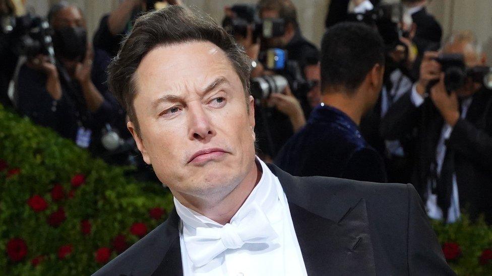 Elon Musk at the 2022 Met Gala in New York.