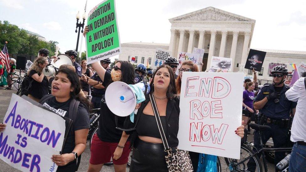 Protest outside the Supreme Court