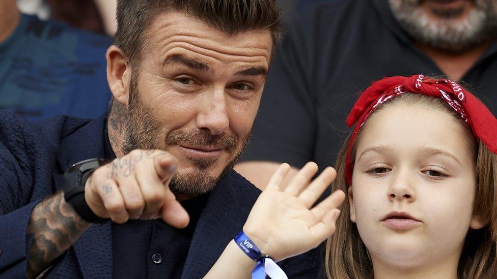 David and Harper Beckham