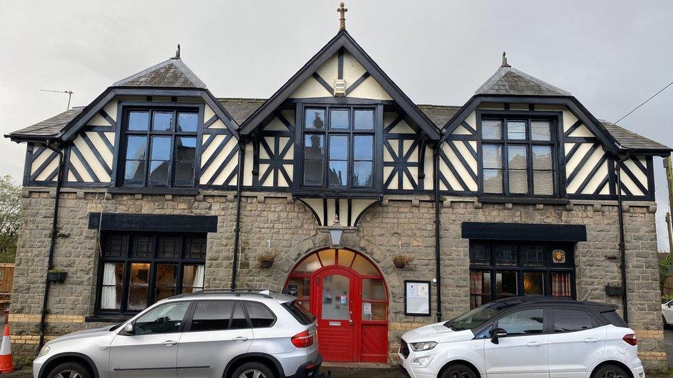 The front of the six bells pub