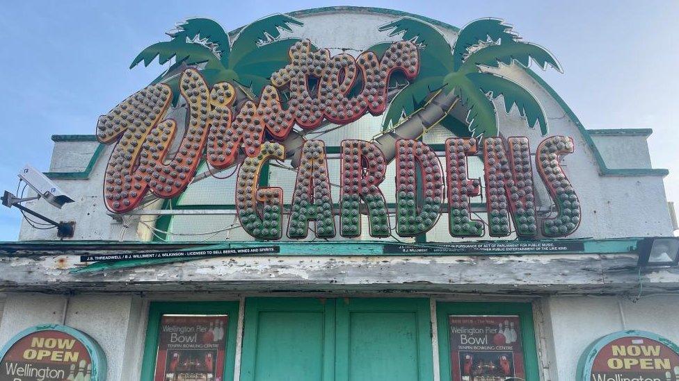 Winter Gardens signage in lights