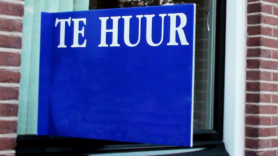 File image of Dutch rental sign in window