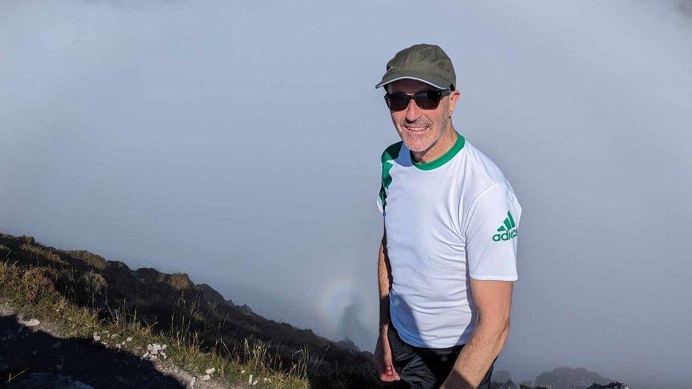 Kevin Sharkey with the Brocken Spectre