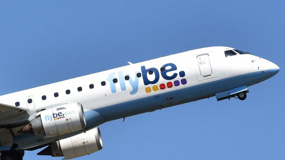 flybe plane in the air