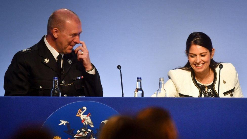 Priti Patel and PSA Ch Supt Paul Griffiths