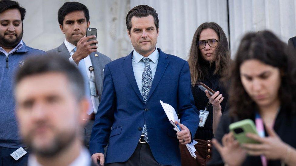 Matt Gaetz exiting Capitol