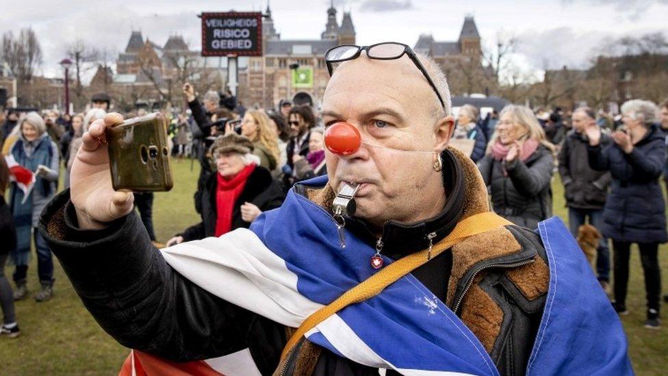 Protester in Amsterdam