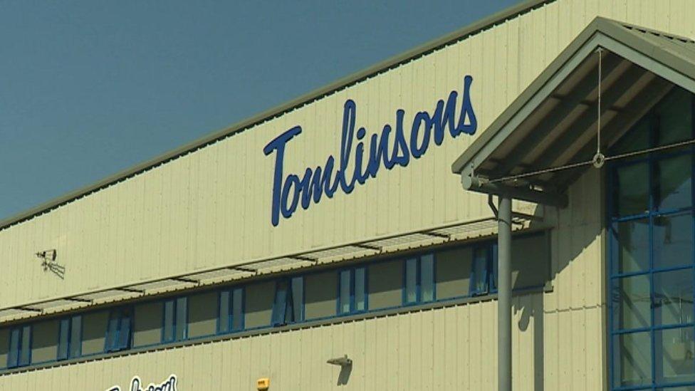 Tomlinsons Dairies sign