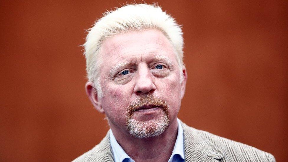 Boris Becker seen in Paris during the tennis Roland Garros tournament.