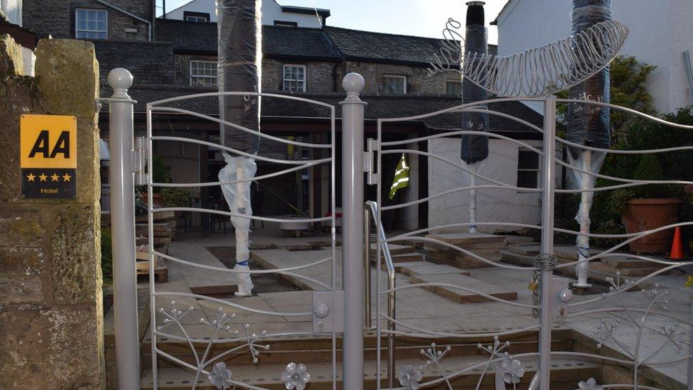 Back entrance of Trout Hotel, Cockermouth