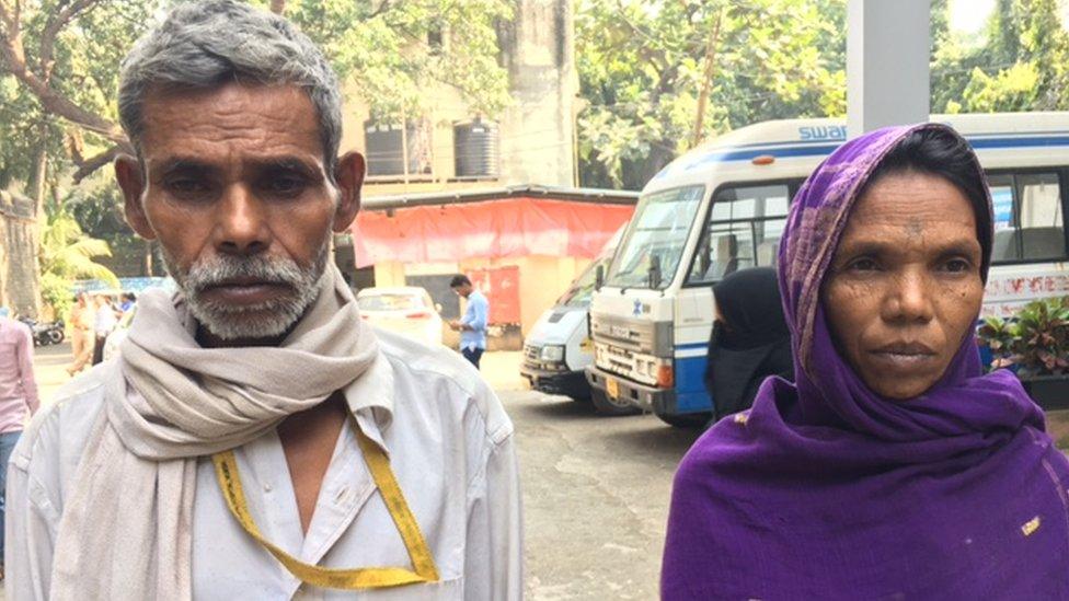 Raja Walvi and his wife, Shanti, in Mumbai