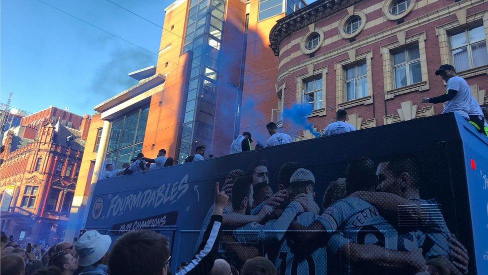 Man City parade