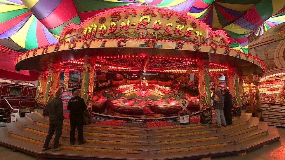 Dingles Fairground Museum ride inside