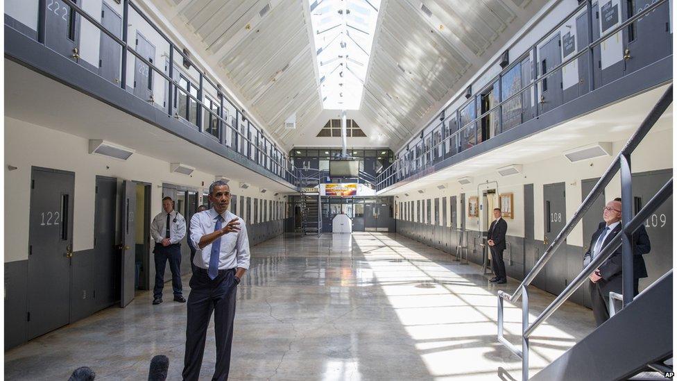 Mr Obama at the El Reno Federal Correctional Institution