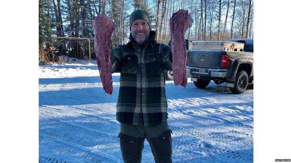 Steve Ecklund with cougar