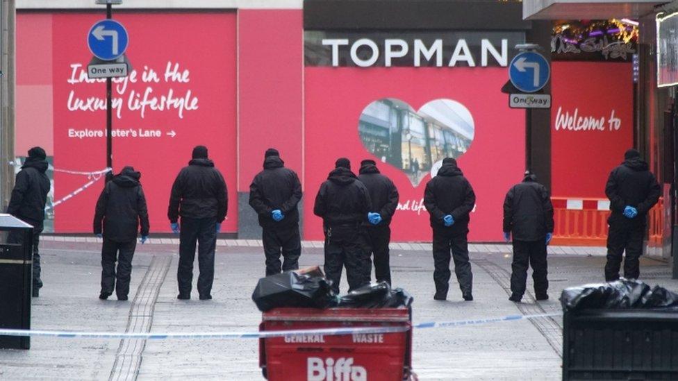 Police conduct a search near scene in Liverpool city centre after 12-year-old Ava White died