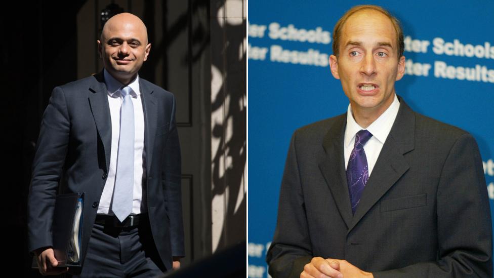 Sajid Javid and Andrew Adonis