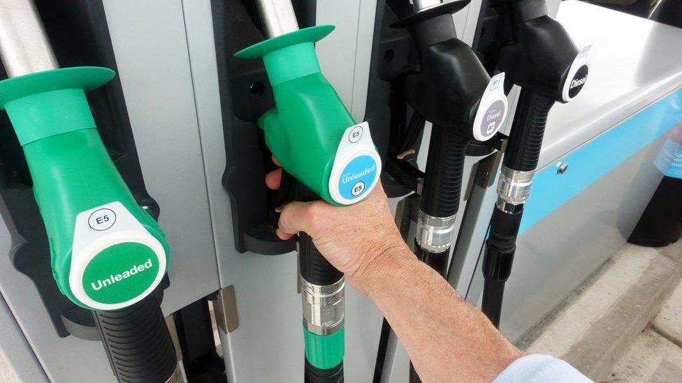 Petrol station pumps