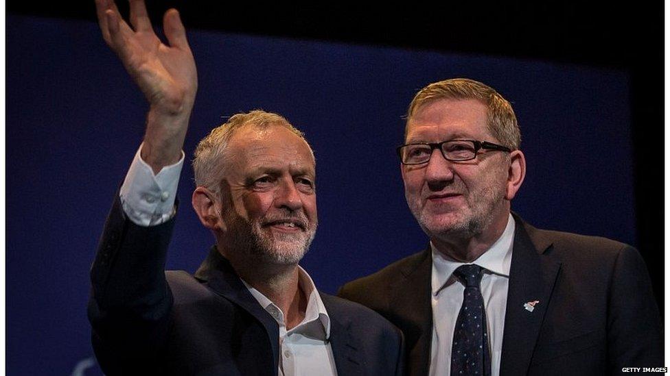 Jeremy Corbyn and Len McCluskey