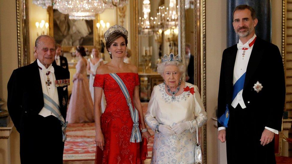 Prince Philip, Queen Letizia, the Queen, King Felipe VI