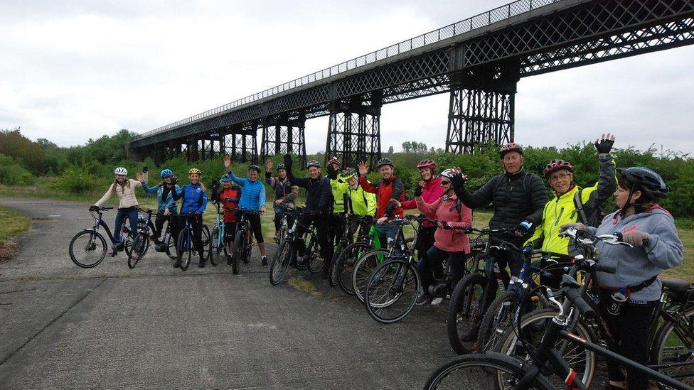 Bennerley cyclists