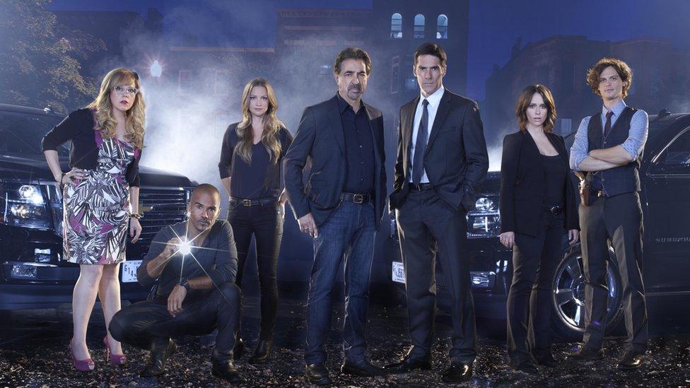 Criminal Minds cast members Kirsten Vangsness, Shemar Moore, AJ Cook, Joe Mantegna, Thomas Gibson, Jennifer Love Hewitt and Matthew Gray Gubler