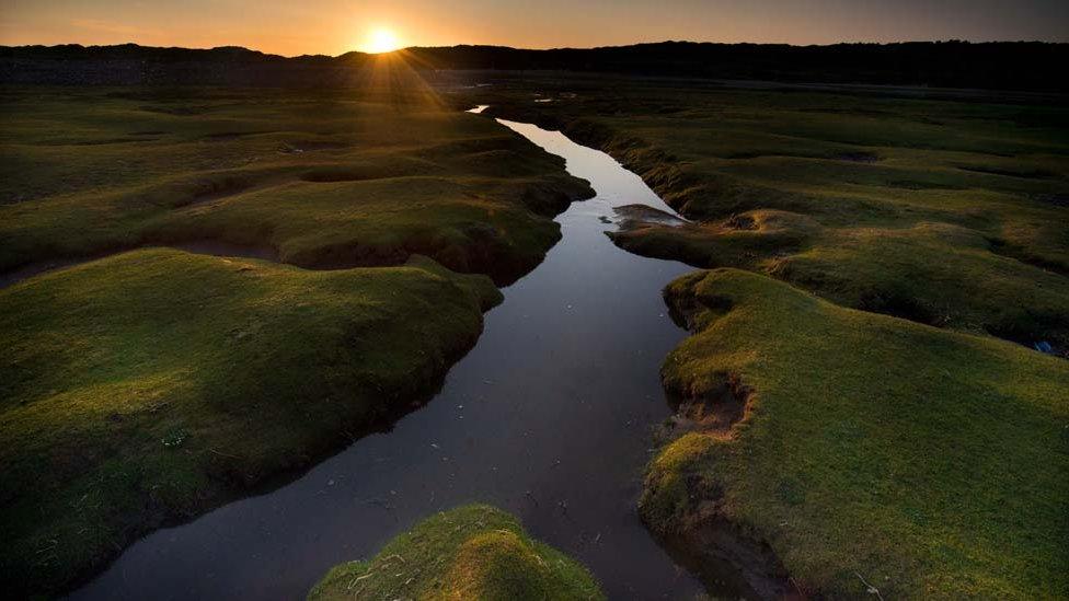 Sunrise at Ogmore-by-Sea, in Vale of Glamorgan