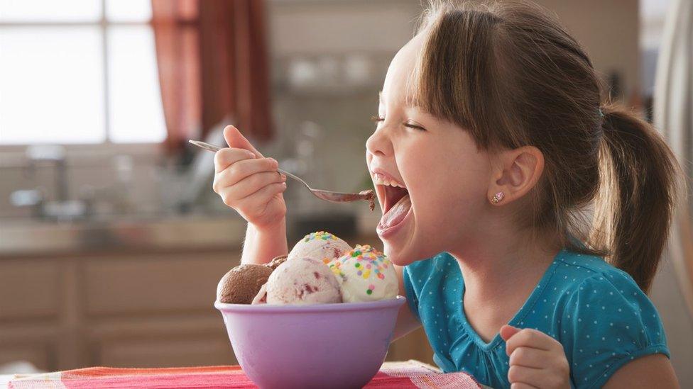 Child eating ice cream