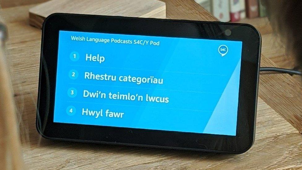 Technoleg newydd yn galluogi Alexa i siarad Cymraeg