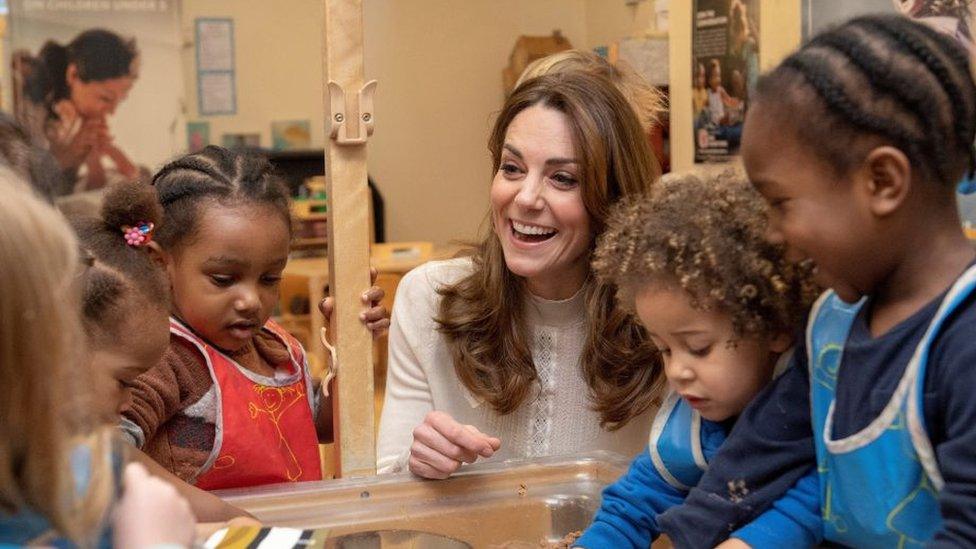 The Duchess of Cambridge at Stockwell Gardens Nursery and Pre-School