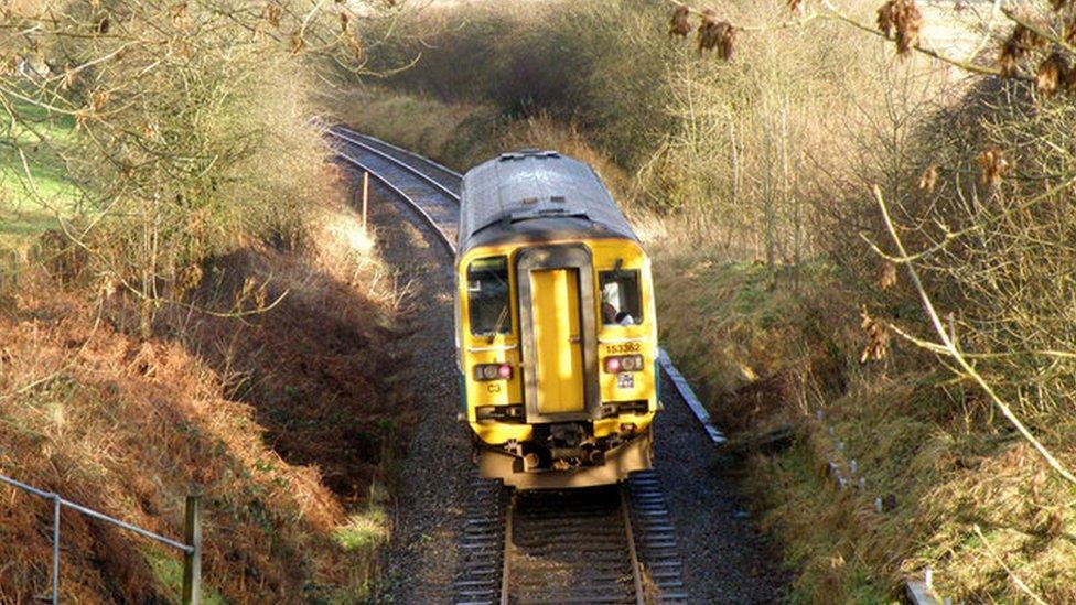 The Heart of Wales line near Llanwrtyd Wells, Powys