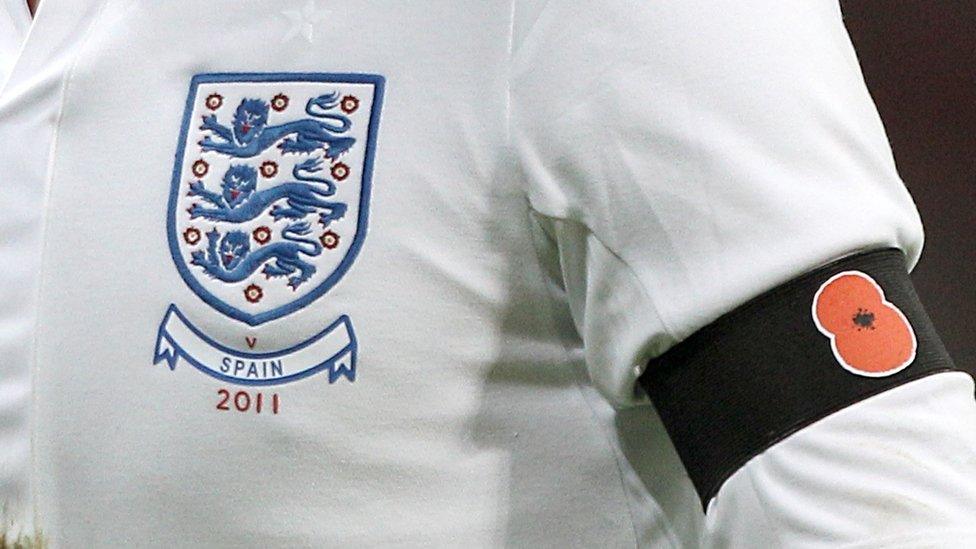 Poppy armband on England player in 2011