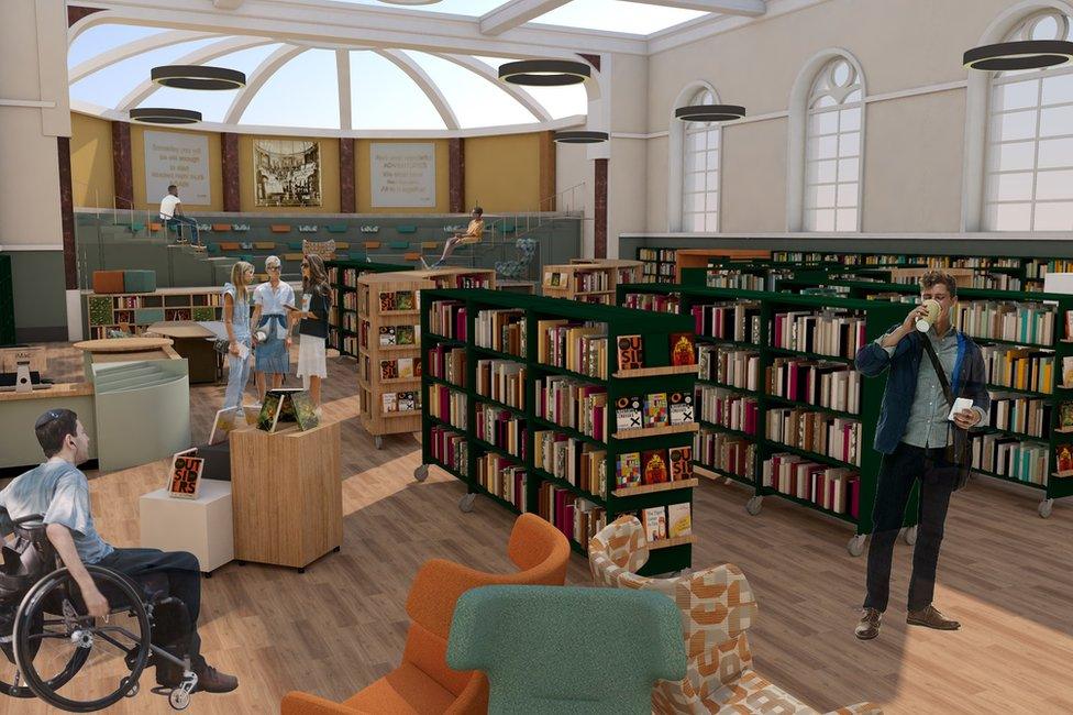 Artist impression for library and learning resource centre