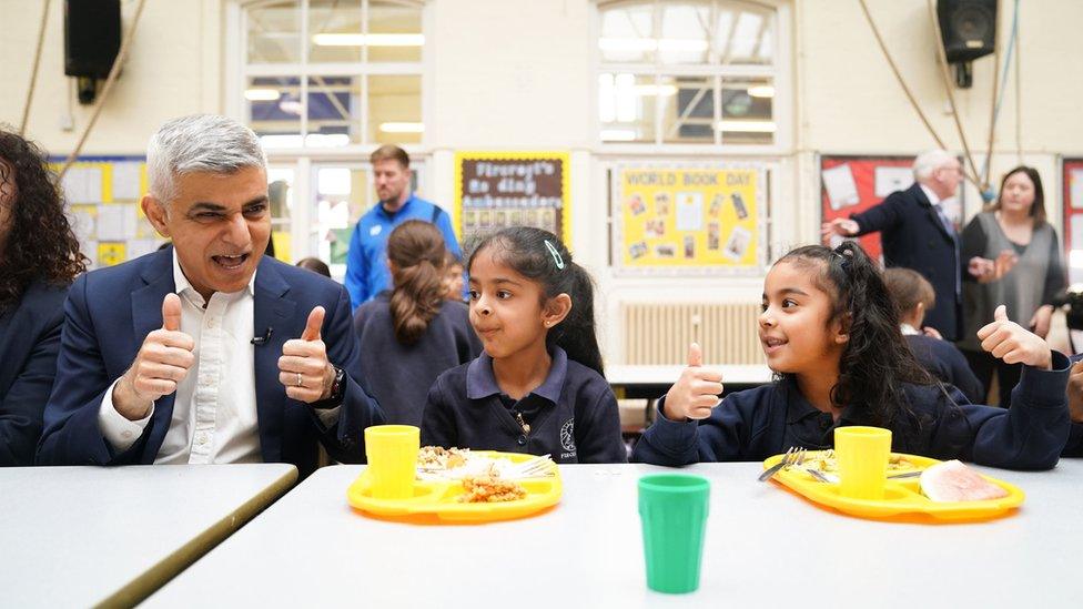 Mayor of London Sadiq Khan visits his old school, Fircroft Primary School in Tooting Bec