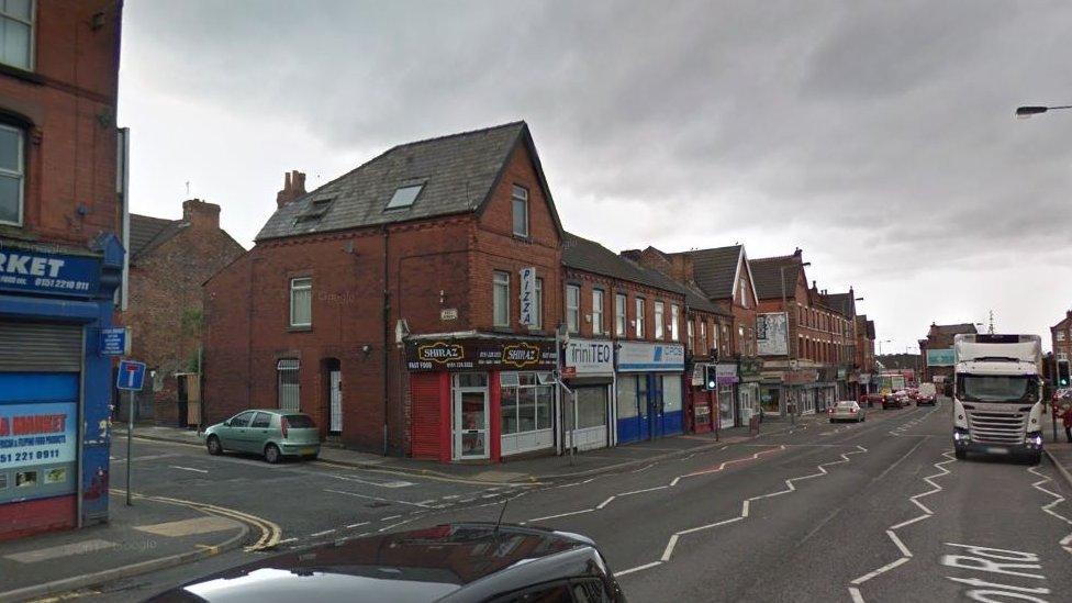 The junction of Prescot Road and Bell Street in Old Swan, Liverpool