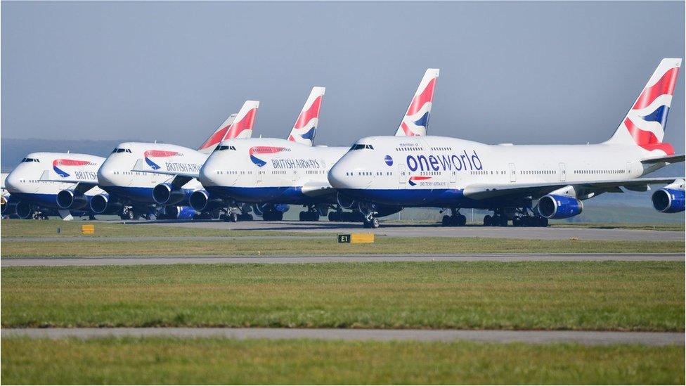 British Airways planes at Cardiff Airport