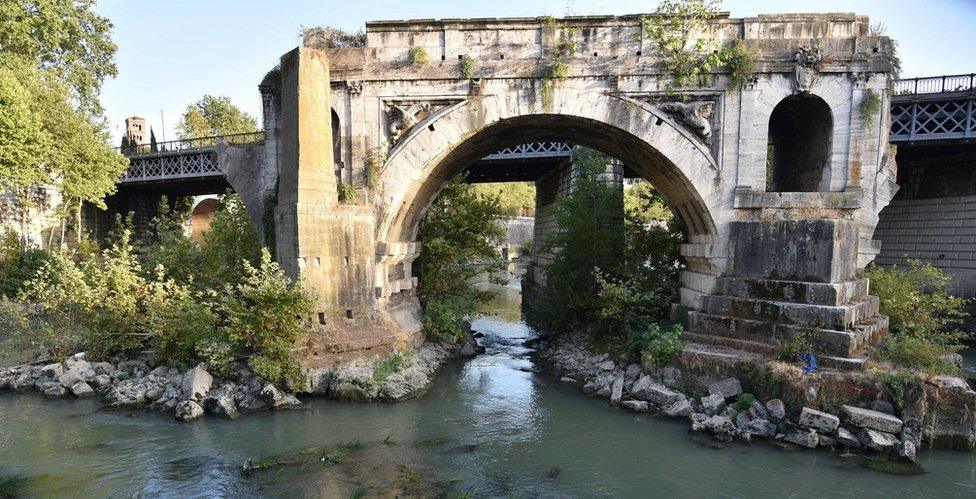 View of the River Tiber on 28 August