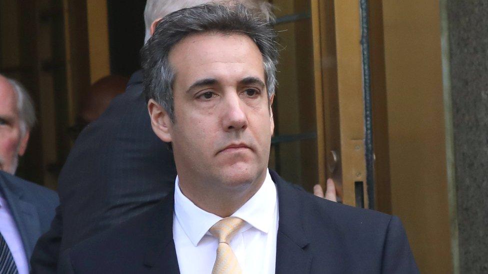 Michael Cohen leaves court in lower Manhattan, New York City, 21 August 2018