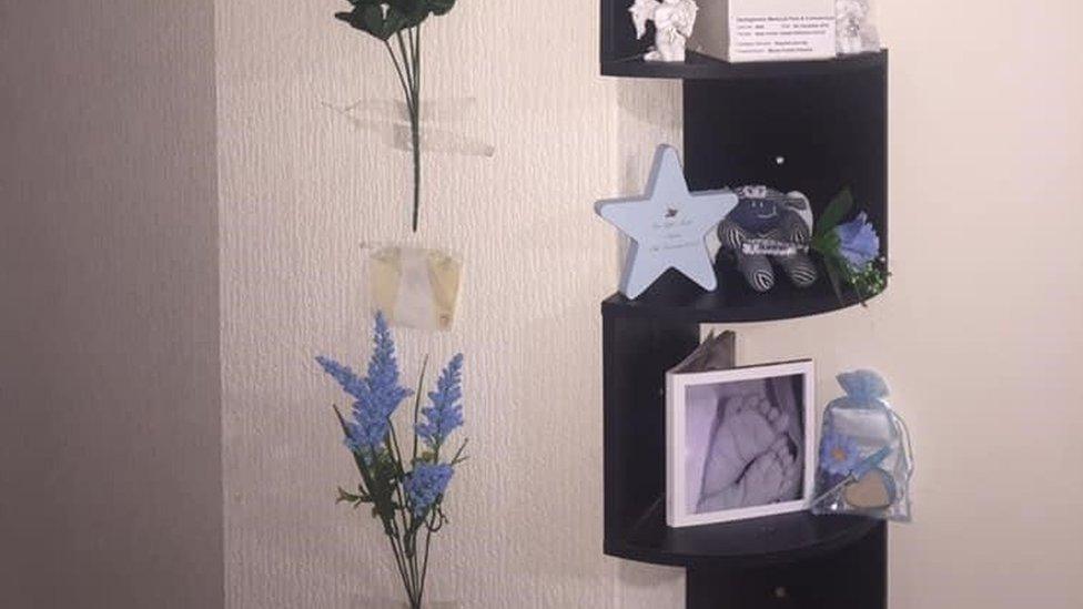 A memorial to baby Hunter