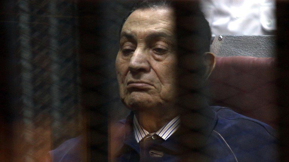 Hosni Mubarak behind bars