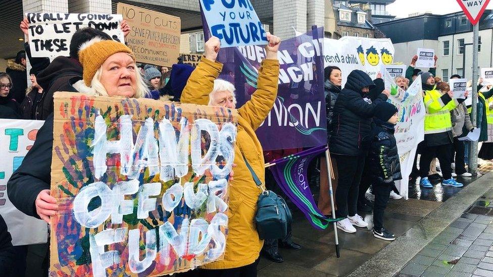 Protest in Aberdeen