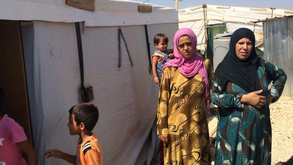 Women in Bekaa Valley refugee camp