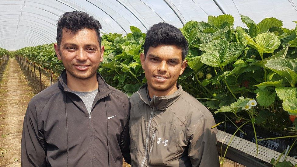 Bal Kumar Khatri (r) and brother Buddi Bahadur Khatri (l) from Nepal