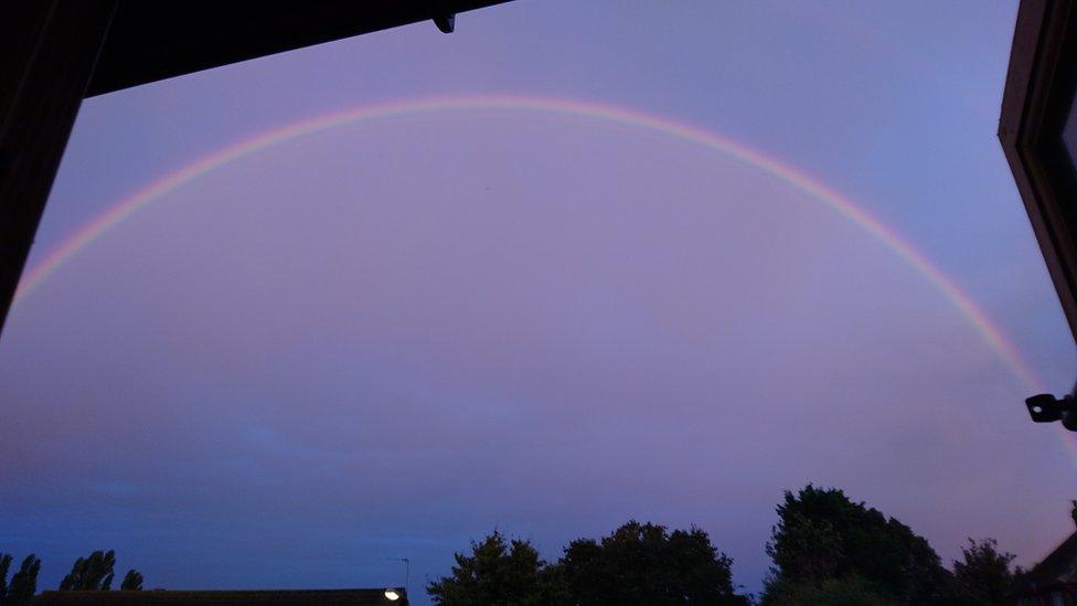 A picture of the moonbow over skies in England