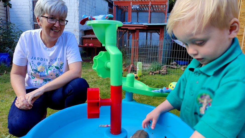 Helen Williams with one of her grandsons