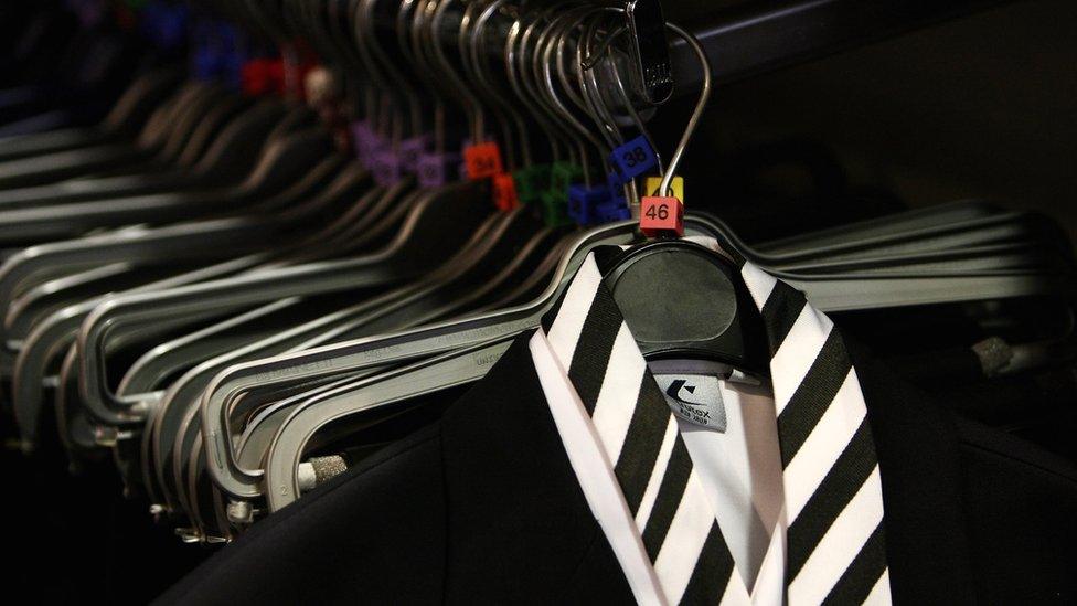 School uniform on hanger