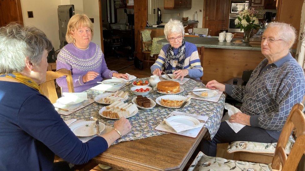 Mair Bowen and her team Ruth, Sue and Gill