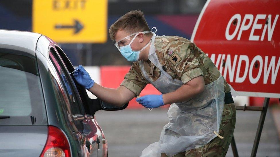 testing at Glasgow Airport