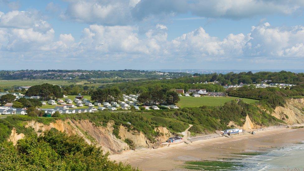 Whitecliff Bay near Bembridge, east Isle of Wight