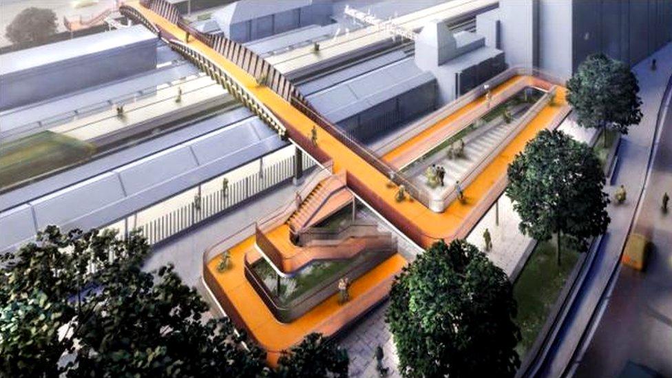 Artist impression of footbridge plans